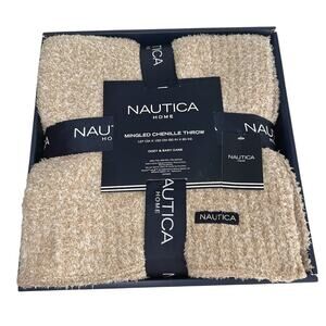 Nautica Mingled Feather Chenille Throw Boxed 50x60